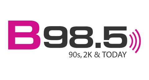 B98.5 FM - 90s, 2K & TODAY Logo