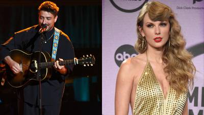 Taylor Swift debuts live performance of "Cowboy Like Me" with Mumford & Sons frontman