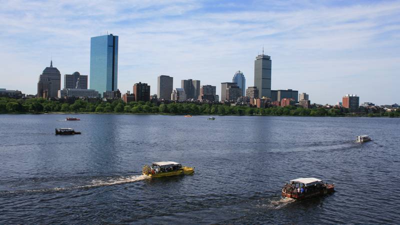 Duck boats in Boston