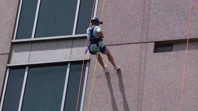 Abby goes Over The Edge for Make-A-Wish