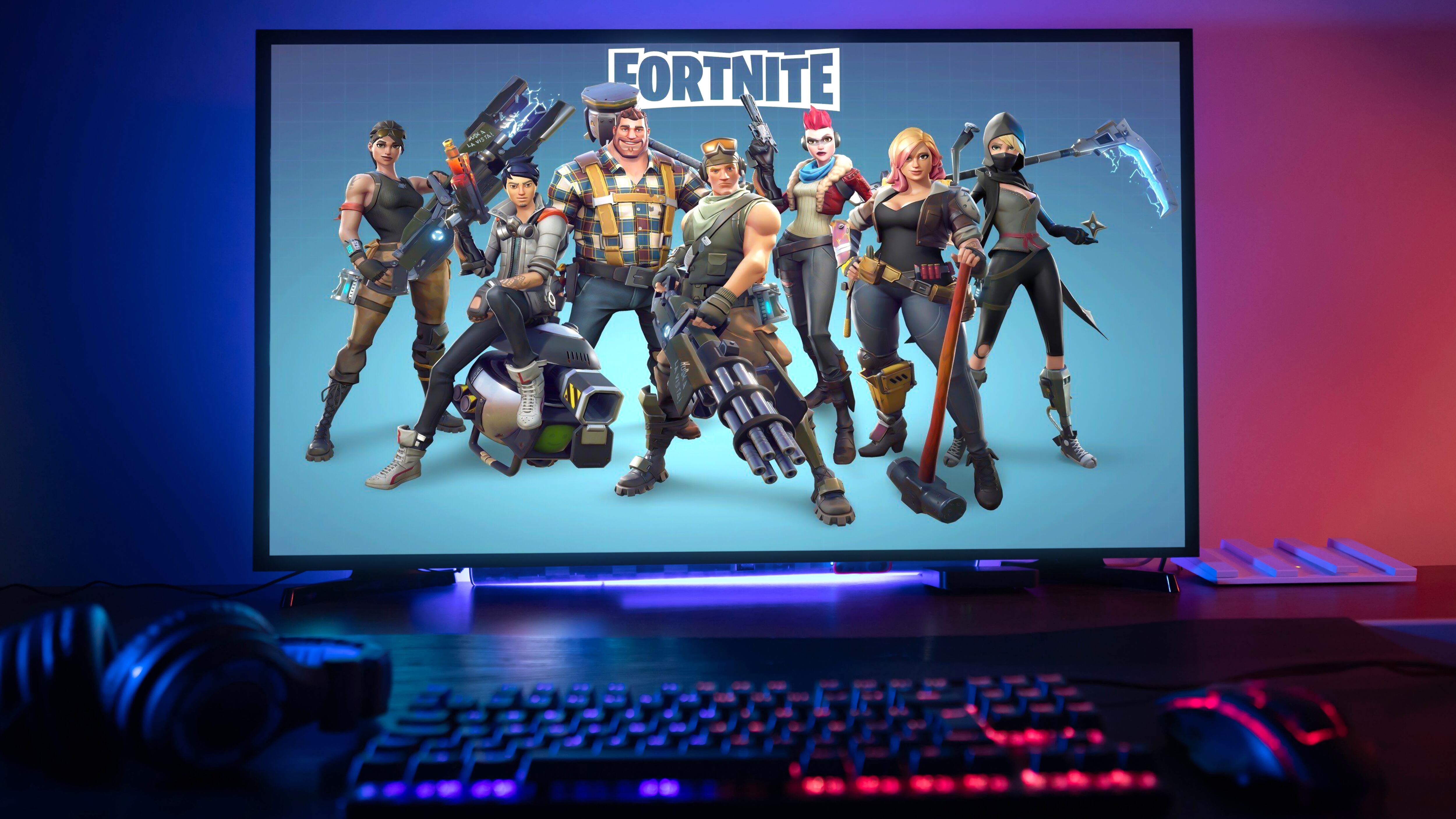 Fortnite game on a PC.