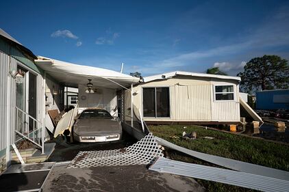 Damage left behind after Hurricane Milton