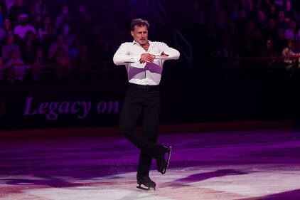 Ice skaters performing