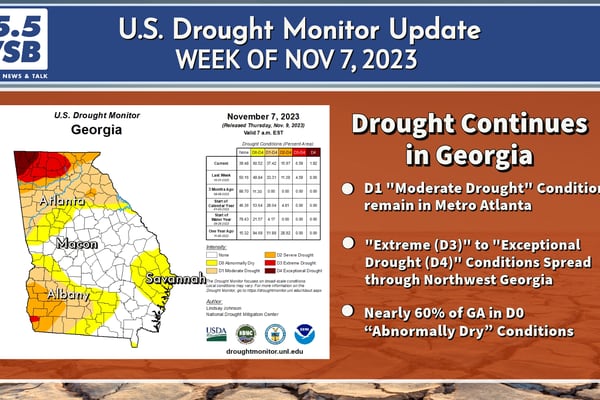 ‘Exceptional Drought’ develops in Northwest Georgia